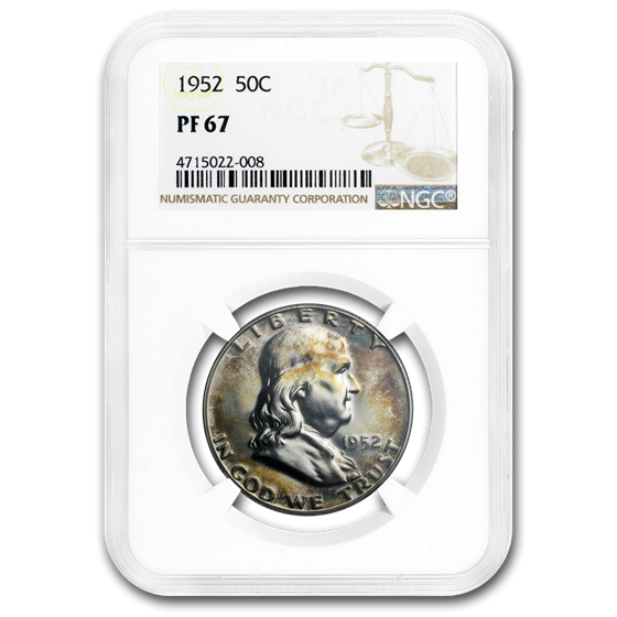 1952 Franklin Half Dollar PF-67 NGC 1952 Franklin Half Dollar PF-67 NGC